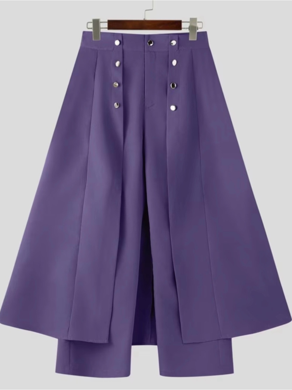 INCERUN Purple Skate Graphic Wide-Leg Pants - Picture 2 of 5